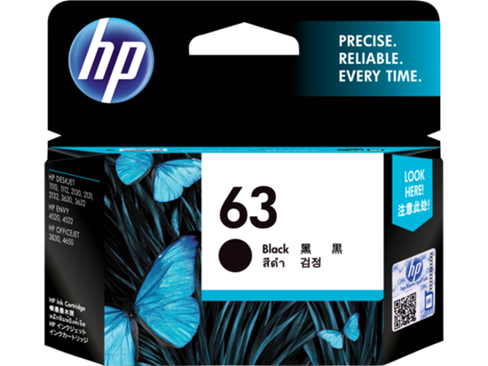 Picture of HP 63 Black Original Ink Cartridge