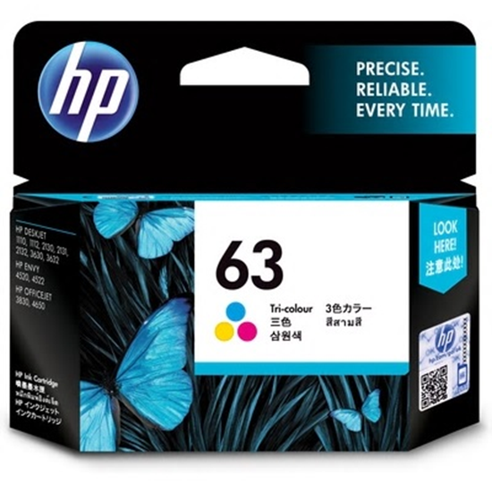 Picture of HP 63 Tricolor Original Ink Cartridge