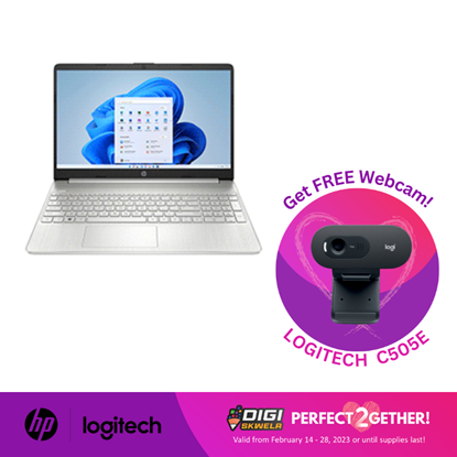 Picture of HP Notebook 15s-eq3068AU with Logitech Webcam