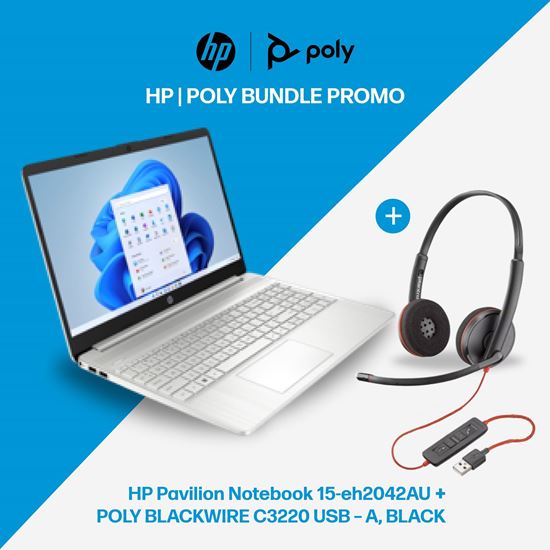 Picture of HP Pavilion Notebook 15-eh2042AU with Poly Headset