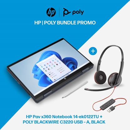 Picture of HP Pav x360 Notebook 14-ek0122TU with Poly Headset