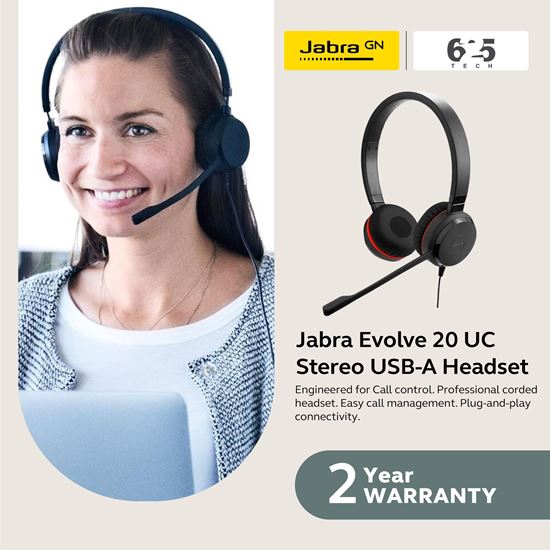 Jabra Evolve 20 UC Stereo USB-A Headset