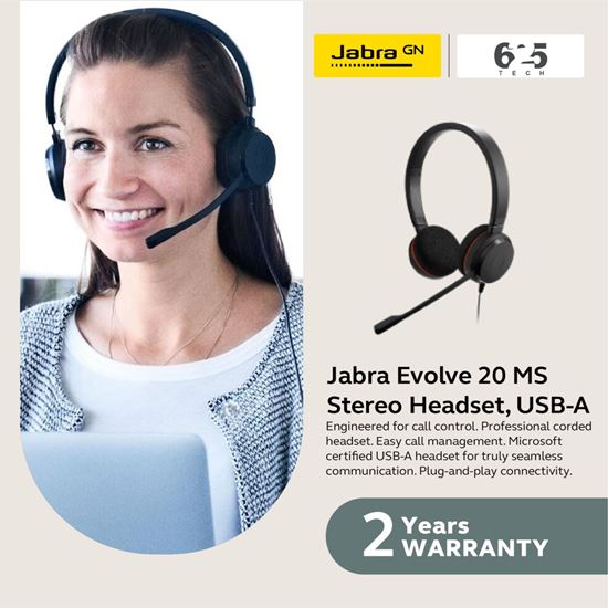Picture of Jabra Evolve 20 MS Stereo USB-A Headset