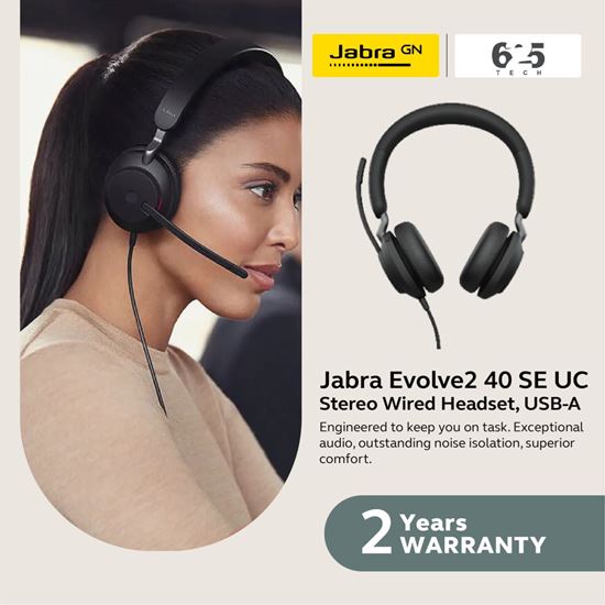 Picture of Jabra Evolve2 40 SE UC Stereo Wired Headsets USB-A