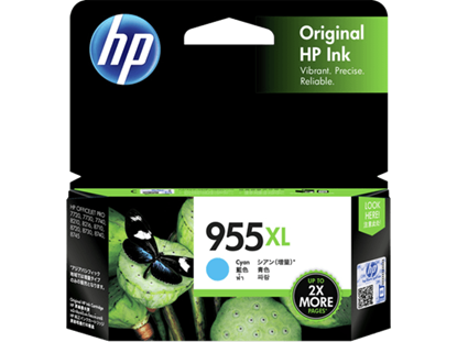 Picture of HP 955XL Cyan Original Ink Cartridge