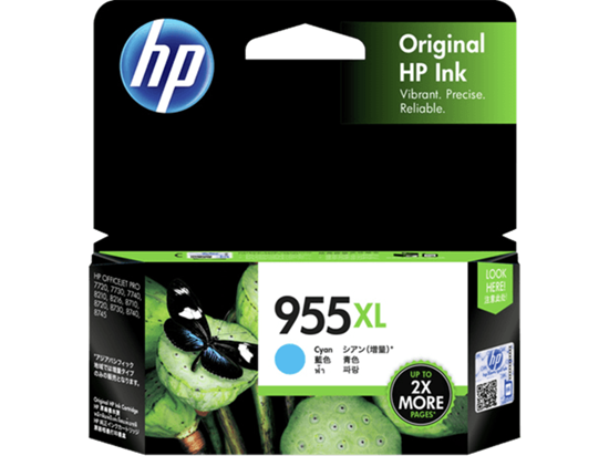 Picture of HP 955XL Cyan Original Ink Cartridge